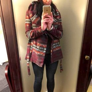 Cute Navajo print coat! Worn twice